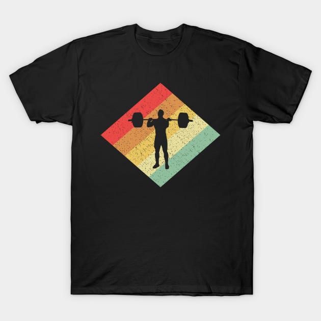 Retro Vintage 80s Weightlifting Gift For Weightlifters T-Shirt by OceanRadar